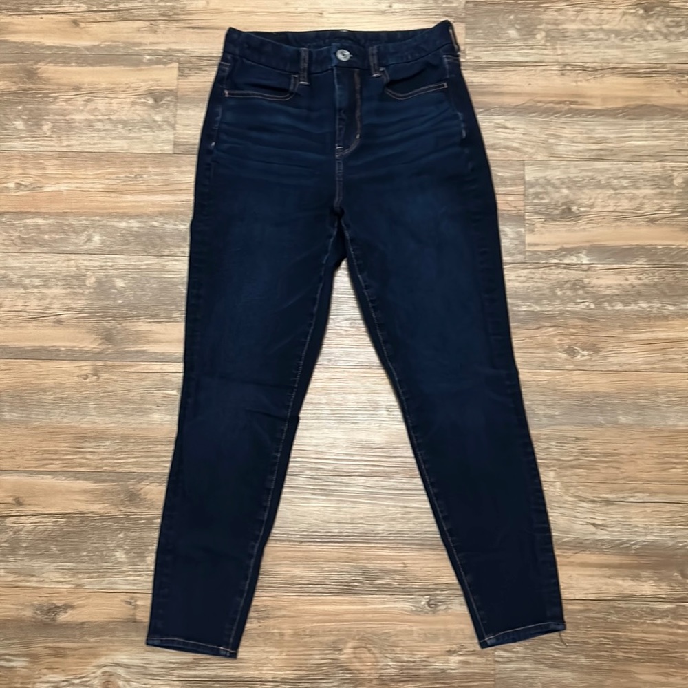 AEO Dark curvy hi-rise jeggings